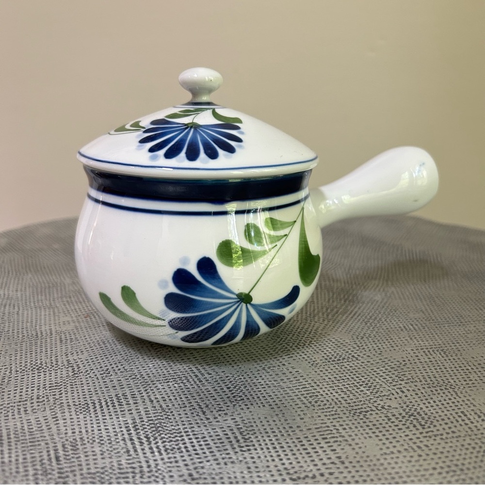 Dansk ~ Handpainted Sage Song Individual Casserole Dish with Lid